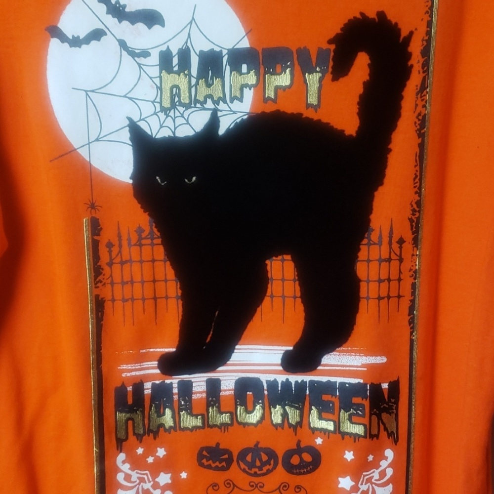 Sz m  Long Sleeve nwt Halloween graphic T.  c3 - Picture 2 of 4